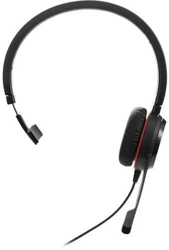 Гарнитура Jabra EVOLVE 30 II MS Mono,  для контактных центров, накладные,  проводные, моно, черный  / красный [5393-823-309]